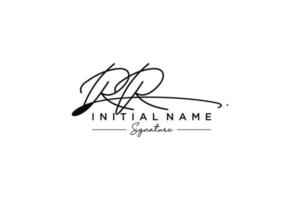 iniziale rr firma logo modello vettore. mano disegnato calligrafia lettering vettore illustrazione.