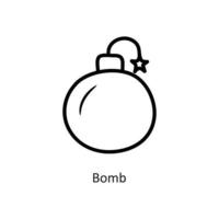 bomba vettore schema icona design illustrazione. gioco simbolo su bianca sfondo eps 10 file