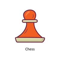 scacchi vettore pieno schema icona design illustrazione. gioco simbolo su bianca sfondo eps 10 file