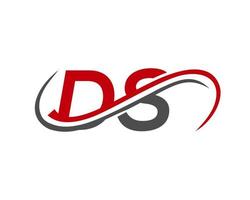 lettera ds logo design per finanziario, sviluppo, investimento, vero tenuta e gestione azienda vettore modello