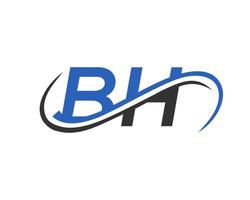 lettera bh logo design per finanziario, sviluppo, investimento, vero tenuta e gestione azienda vettore modello