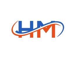 lettera hm logo design per finanziario, sviluppo, investimento, vero tenuta e gestione azienda vettore modello