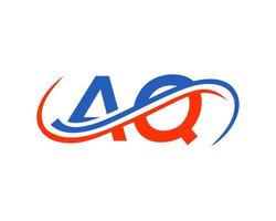 lettera aq logo design per finanziario, sviluppo, investimento, vero tenuta e gestione azienda vettore modello