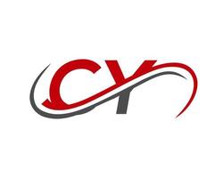 lettera cy logo design per finanziario, sviluppo, investimento, vero tenuta e gestione azienda vettore modello