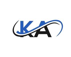 lettera ka logo design per finanziario, sviluppo, investimento, vero tenuta e gestione azienda vettore modello