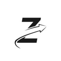 lettera z finanziario logo attività commerciale logotipo con crescita freccia modello vettore