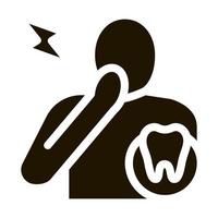 mal di denti icona vettore glifo illustrazione