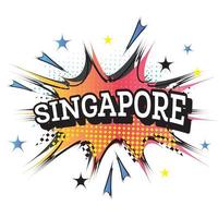 Singapore comico testo nel pop arte stile. vettore