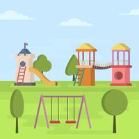 Piatto minimalista Playhouse Vector Illustration