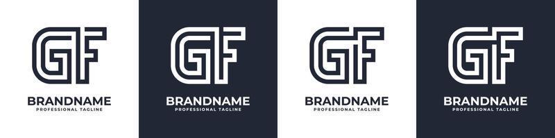 lettera gf o fg globale tecnologia monogramma logo, adatto per qualunque attività commerciale con gf o fg iniziali. vettore
