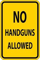 no Armi cartello, no pistole permesso vettore