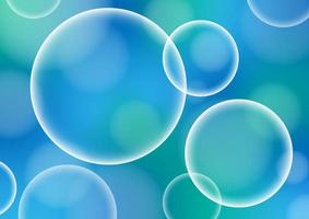 blu leggero bolle sapone cerchio sfondo vettore e illustrazione