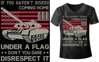 design t-shirt militare vettore