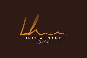 iniziale lh firma logo modello vettore. mano disegnato calligrafia lettering vettore illustrazione.