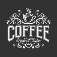 Vintage ▾ caffè logo modello. caffeina logotipo. retrò Vintage ▾ insegne. retrò caffè distintivo. vettore illustrazione