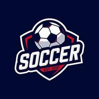 modelli di design del logo del distintivo del calcio di calcio. illustrazione vettoriale di identità della squadra sportiva.