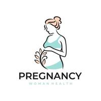 gravidanza incinta donna materno logo vettore icona illustrazione