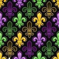 geometrico modello con fleur de lis simbolo. diagonale piazza griglia. illustrazione per mardi gras carnevale. Vintage ▾ illustrazione per stampe, vestiario, vacanza, superficie design vettore