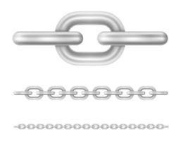 set di maglie di catena in metallo vettore