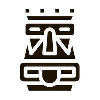 azteco totem icona vettore glifo illustrazione