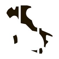 Italia nazione carta geografica icona vettore glifo illustrazione