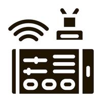 Telefono controllo icona vettore glifo illustrazione
