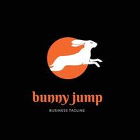 coniglietto saltare logo design concetto vettore