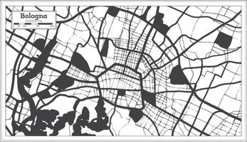 bologna Italia città carta geografica nel nero e bianca colore nel retrò stile. schema carta geografica. vettore