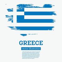 Grecia bandiera con spazzola colpi. vettore