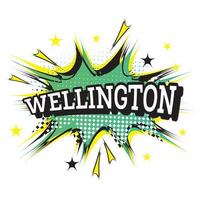 Wellington comico testo nel pop arte stile. vettore