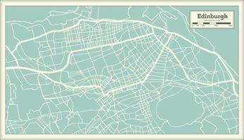 Edimburgo grande Gran Bretagna unito regno città carta geografica nel retrò stile. schema carta geografica. vettore
