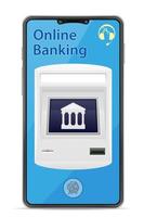 concetto di smartphone online banking vettore