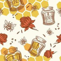 vaso con naturale biologico Miele, apicoltura modello vettore