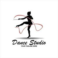 balletto danza studio logo modello elemento simbolo con lusso pendenza colore vettore