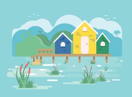 House a Marsh Vector