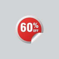 60 sconto, i saldi vettore badge per etichette, , adesivi, striscioni, tag, ragnatela adesivi, nuovo offerta. sconto origami cartello striscione.