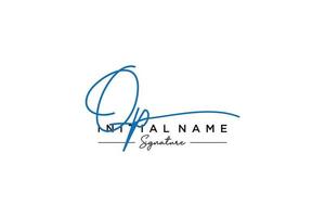 iniziale qp firma logo modello vettore. mano disegnato calligrafia lettering vettore illustrazione.