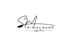 iniziale sm firma logo modello vettore. mano disegnato calligrafia lettering vettore illustrazione.