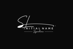 iniziale sl firma logo modello vettore. mano disegnato calligrafia lettering vettore illustrazione.