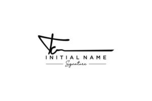 iniziale per firma logo modello vettore. mano disegnato calligrafia lettering vettore illustrazione.