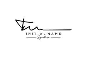 iniziale tm firma logo modello vettore. mano disegnato calligrafia lettering vettore illustrazione.