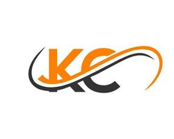 lettera kc logo design per finanziario, sviluppo, investimento, vero tenuta e gestione azienda vettore modello