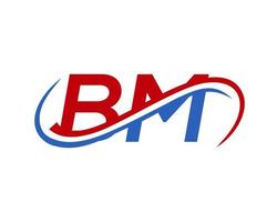 lettera bm logo design per finanziario, sviluppo, investimento, vero tenuta e gestione azienda vettore modello