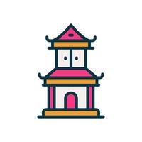 Cinese tempio icona per il tuo sito web, mobile, presentazione, e logo design. vettore