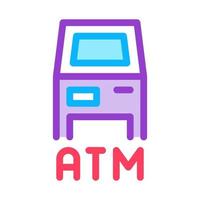 ATM terminale icona vettore schema illustrazione