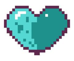 pixelated cuore, 8 po gioco design e interfaccia vettore