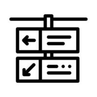 ferrovia cancello direzione icona vettore schema illustrazione