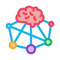 neuromarketing cervello icona vettore schema illustrazione