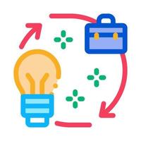 attività commerciale idea cerchio frecce icona vettore schema illustrazione