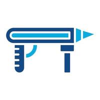 schiuma pistola glifo Due colore icona vettore